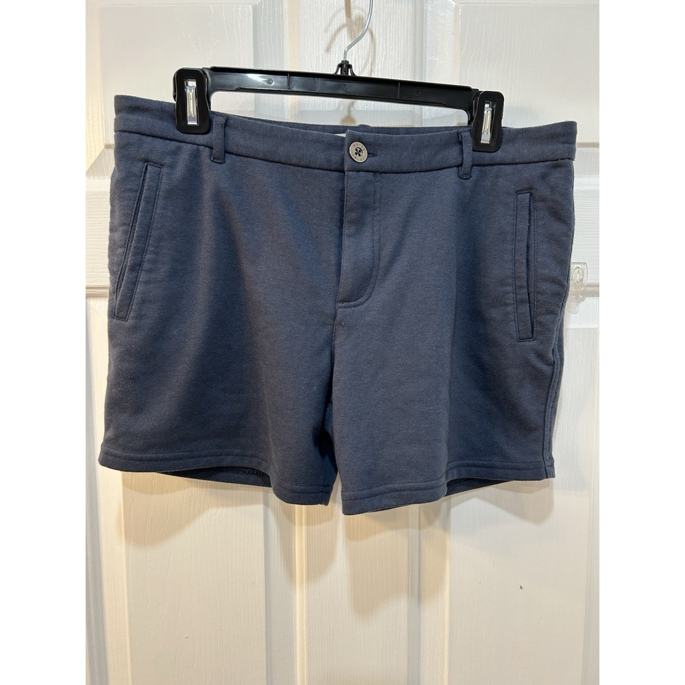 Parke & Ronen Navy Solid Stretch Holler Shorts Men's Sz 32 Casual Retro Resort
